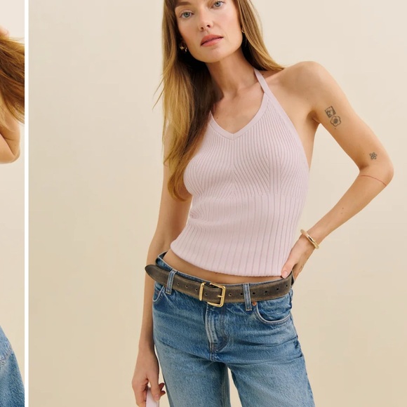 Reformation Ribbed Halter Top - Picture 4 of 8